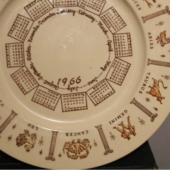 ▫️Vtg 1966 Astrology Zodiac Calendar Plate - Picture 7 of 8